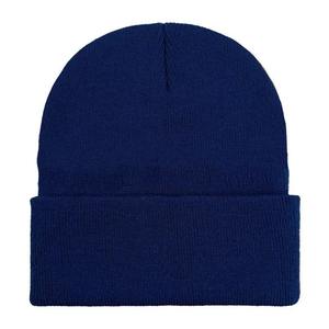 Haute qualité vente chaude femmes hommes couleur unie Beanie personnalisé teint broderie Logo acrylique blanc plaine tricoté chaud hiver chapeaux - Product Image 5