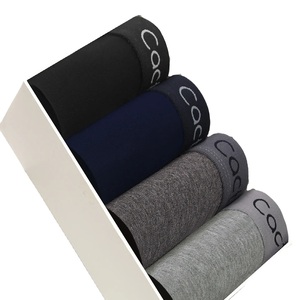 Lote de Ropa Interior para Hombre, Calzoncillos Bóxer de Algodón, Clásicos, Básicos, Punto, Cintura, 4 Colores, Venta Al por Mayor - Product Image 1