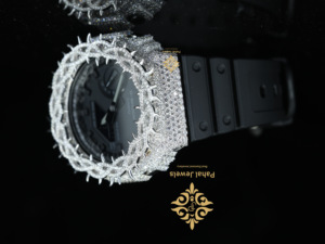 เคสนาฬิกาสไตล์ฮิปฮอปสุดฮิต ประดับเพชรโมอิสซาไนต์ทรงหนาม คุณภาพสูง หรูหรา สำหรับผู้ชาย พร้อมสายนาฬิกา ผ่านการทดสอบเพชร - Product Image 4