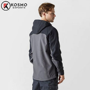 เสื้อแจ็คเก็ตกันลมคอตั้งสไตล์ไฮสตรีทพร้อมซิปโลโก้ลูกค้า OEM - Product Image 2