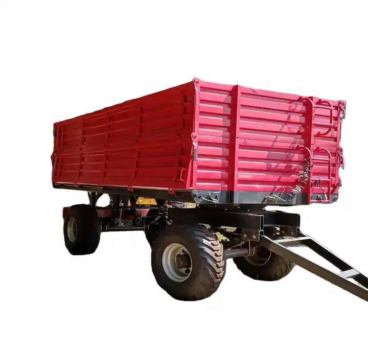 Best Supplier's High Quality Diesel Fuel New Tipper Dump Trailer Draw Bar Farm Tractor Full Trailer Right Pickup Truck Sale