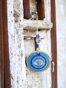 Ojo Turco DAFNI de 13 cm, Hecho a Mano, con Impresión en Relieve, Magnético, de Vidrio, Tradicional, Regalo Promocional, Decoración de Pared, Estambul - Product Image 3