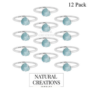 แหวนเงินแท้สีเงิน925แบบคลาสสิกสีอความารีนจากธรรมชาติสีฟ้าอมเขียวตั้งวงแหวนแบบทันสมัยงานหมั้นครบรอบแต่งงาน - Product Image 3