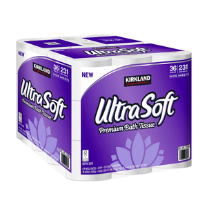 Kirkland Signature Ultra Soft Bath Tissue 2-Ply 231 Sheets 36 <b>Rolls</b> Strong Flushable <b>Toilet</b> <b>Paper</b> Made From Pulp - Product Image 5