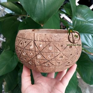 LÁMPARA DE CÁSCARA DE COCO DE DISEÑO ÚNICO DECORACIÓN DEL HOGAR FAROL DE CÁSCARA DE COCO ECOLÓGICO/LUCES DE CÁSCARA DE COCO VIETNAM - Product Image 3
