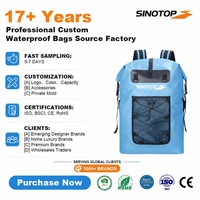 SINOTOP 30L50L80L 500D PVC robuste extérieur étanche Trekking sac multifonctionnel étanche sac à dos pour l'alpinisme