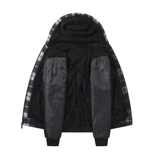 เสื้อฮู้ดผ้าฟลีซสำหรับผู้ชายผ้าโพลีเอสเตอร์/ ผ้าฝ้ายธรรมดาทรงโอเวอร์ไซส์ดีไซน์แบบกำหนดเองสำหรับฤดูหนาว - Product Image 2