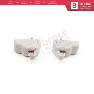 BCF5070 2 pièces, clips de fixation pour pare-soleil, crochets de retenue gris clair 735633192 pour Tipo 356 Egea 2015-On - Product Image 3