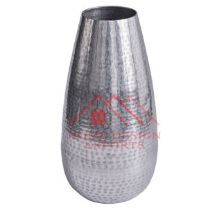 Jarrones de flores de mesa con acabado martillado para decoración del hogar Jarrones de mesas de decoración para sala de estar modernos más vendidos - Product Image 1