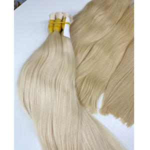 Extensions de cheveux de couleur claire donneur unique matière première extrémités épaisses cheveux longs non transformés en vrac Vietnam couleur russe - Product Image 4