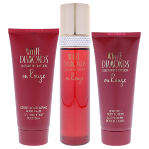 Elisabeth Taylor donna diamanti bianchi En Rouge 3.3oz Spray lozione per il corpo lavaggio del corpo Set regalo 3 Pc regalo di natale per lei - Product Image 1