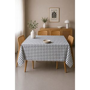 ผ้าปูโต๊ะลายตารางสีฟ้าอ่อน ผ้าทอสำหรับใช้ในบ้าน - Product Image 1