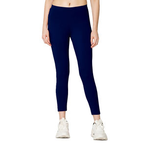 Pantalones de Yoga de gimnasio de cintura alta para mujer YOGA con bolsillos laterales Leggings atléticos de entrenamiento con impresión de logotipo personalizado - Product Image 4
