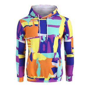 Men's Modern Abstract <b>Pattern</b> Hoodie | Vibrant Multi-Color Sublimation Fleece Pullover | Custom Urban Streetwear Hooded Top Wear - Product Image 1