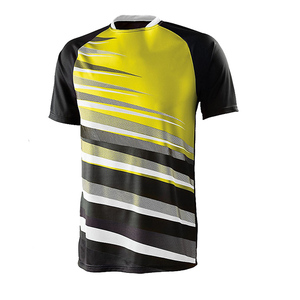 Maillot de football personnalisé en polyester/coton à col en V, respirant, avec nom et numéro du joueur - Product Image 3