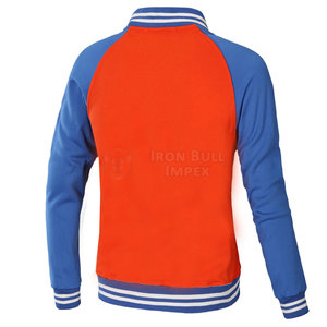 Chaqueta Letterman personalizada de la mejor calidad para hombre para Otoño Invierno de secado rápido con cuello levantado Logo frontal recubierto 100% Material de algodón - Product Image 2
