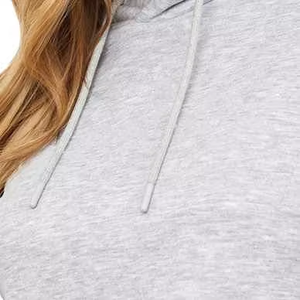 Nueva llegada de las niñas de algodón de lana pulóver Crop Top Sudadera con capucha de color sólido logotipo personalizado parte delantera trasera transpirable elegante temporada de otoño - Product Image 5