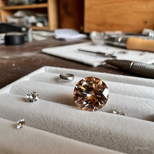 เพชรโมอิสอัญมณีเพชรทรงหลวมสีส้มเข้ม5 CRT - Product Image 6