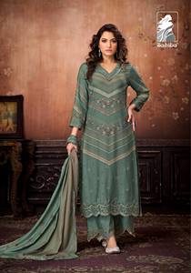 Colección Invierno 2025, Salwar Kameez de Algodón de Alta Calidad con Estampado Digital y Bordado de Espejo Real, Atuendo Tradicional para Mujer, para Fiestas - Product Image 5