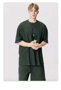 Camiseta de Manga Corta de Verano Informal, Ecológica, Transpirable y de Secado Rápido, de Alta Calidad, 280g, Tejido Grueso, con Logotipo Personalizado, Color Sólido, Talla Grande - Product Image 2