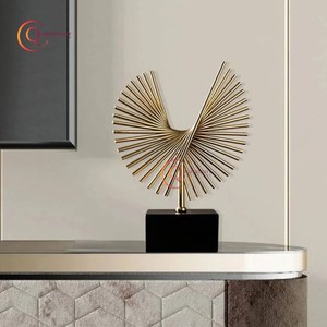 Escultura de metal fundido de aluminio de forma única, mesa de sombra antigua de latón, objeto decorativo hecho a mano y suministros de estatua - Product Image 4