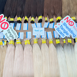 Extensión de cabello humano vietnamita de onda natural a granel superior de 6 a 32 pulgadas en colores completos Cabello a granel de color natural - Product Image 5