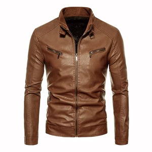 Comfortable casual Leather Jackets For men formal Heavyweight Stylish Trendy Classic <b>coat</b> Blazer Luxury bomber mens jacket - Product Image 4