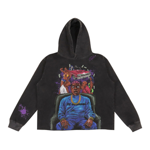 Coupe ample professionnelle côtelée col rond 80% coton 20% polyester polaire Logo personnalisé couleurs imprimé solide hiver sweat à capuche pour femme - Product Image 1