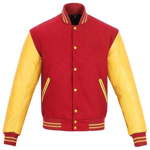 Vente en gros, prix bon marché, meilleure vente, tissu polaire et cuir de qualité supérieure avec logo personnalisé pour hommes, vestes d'université d'hiver - Product Image 1