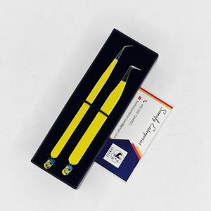 Pinzas para Extensión de Pestañas Minion Bottom Design Somofy Enterprises, Acero Inoxidable, Duraderas, Precisión, Volumen, 10 mm - Product Image 3