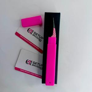แหนบต่อขนตา GETUP BROSONS IMPEX คุณภาพสูง เคลือบสีชมพู ปลายเงิน ปลายเรียบ  รับทำโลโก้ตามสั่ง - Product Image 6