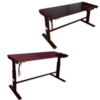 Bureau convertible CSPS à hauteur réglable 168 cm – Qualité supérieure, durable, moderne, pour position assise ou debout, construction bois et métal