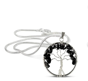 ที่ดีที่สุดที่มีคุณภาพร้อนขายจำนวนมากต้นไม้ธรรมชาติของชีวิตคริสตัลจี้สีดำทัวร์มาลีนสำหรับการทำเครื่องประดับ - Product Image 1