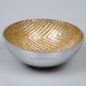 Cuenco de aluminio de forma redonda para servir alimentos, esmalte azul para el hogar, Hotel y restaurante, aperitivos de mesa y cuencos para servir postres - Product Image 5