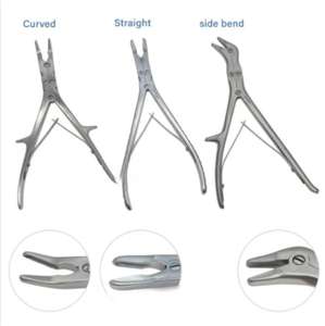 Mécanisme à double action Grignoteuse d'os orthopédique Rongeur Straight + Angular + Curved Instrument orthopédique en acier inoxydable - Product Image 2