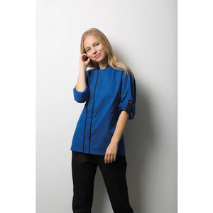 Veste <span class=keywords><strong>de</strong></span> chef unisexe à prix bon marché chemises <span class=keywords><strong>de</strong></span> <span class=keywords><strong>cuisine</strong></span> d'été serveur d'hôtel restaurant boulangerie restauration <span class=keywords><strong>vêtements</strong></span> <span class=keywords><strong>de</strong></span> travail uniforme <span class=keywords><strong>de</strong></span> chef - Product Image 3