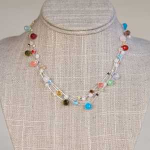 Gemstone Handmade <b>Beads</b> Necklace <b>Butterfly</b> Link Necklace Women's Bohemian Fashion for Parties Weddings Anniversary Eco-Friendly - Product Image 3