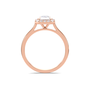 IGI Certified 1.18CT Lab Grown Radiant Cut Halo Diamond Engagement / Wedding <b>Ring</b> In 9K Yellow White / Rose Gold - Product Image 4