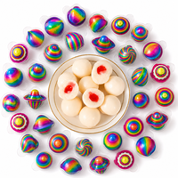 Caramelos de goma rellenos de gelatina con forma de piñón giratorio, personalizados para fabricantes, al por mayor, BRC, dulces, coloridos, afrutados, blandos, envasados a granel en tarros