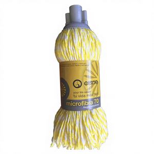 <b>MICROFIBRE</b> WET <b>MOP</b> 150 Grs. WHITE/YELLOW (carton 24 Pcs) HIGH QUALITY AND LONG DURABILITY - Product Image 1