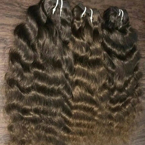 Extensions de cheveux humains vierges indiens et malaisiens bouclés naturels de haute qualité vente en gros de cuticules alignées non transformées - Product Image 1