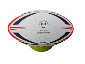 Ballon de rugby en PU de qualité supérieure résistant aux intempéries, prise en main durable, couture durable, idéal pour toutes les surfaces et toutes les saisons - Product Image 3