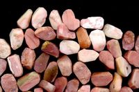 Lot de 10 pierres brutes d'opale rose naturelle du Pérou, qualité supérieure, non traitées, 100 % naturelles, 16-18 mm, effet étoilé