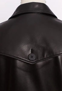 OEM ODM señoras chaqueta de cuero real clásico Slim Fit motocicleta abrigo personalizado cremallera motorista estilo piel de oveja prendas de vestir exteriores - Product Image 4