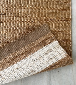 Direct From Factory Natural Color Indian 100% Jute Rug Thick Flat Woven for Home and Interiors Usages - Product Image 1