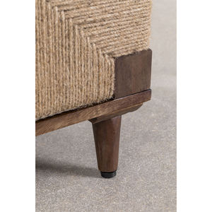 Mesita de noche de madera de mango y yute Evans - Product Image 4