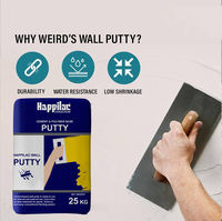 Meilleur enduit mural extérieur en poudre de ciment anti-humidité et anti-fissures à base d'acrylique, enduit blanc pour le lissage des murs