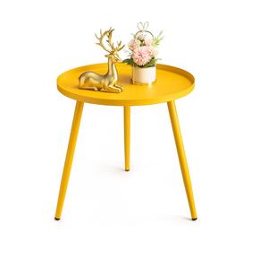 Mesa auxiliar de diseño elegante de alta venta de color amarillo para sala de estar Hotel Mesa de centro de aluminio Tamaño y diseño personalizados - Product Image 1