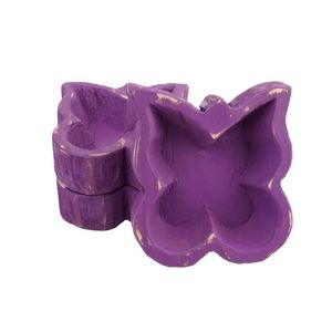 ชามไม้ธรรมชาติทรงผีเสื้ออุปกรณ์ตกแต่งบ้านหลากสีทำด้วยมือจากเวียดนาม - Product Image 2