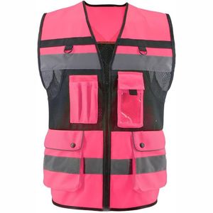 Gilet de sécurité personnalisable, imperméable, hautement réfléchissant, recyclé, léger, respirant, haute visibilité, vêtements de travail, marque privée, bon - Product Image 5